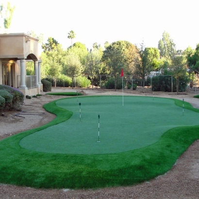 Fake Grass Laupahoehoe, Hawaii Home Putting Green, Backyard Landscaping