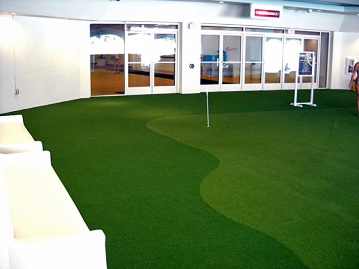 Artificial Grass Carpet Poipu, Hawaii Putting Green Flags, Commercial Landscape