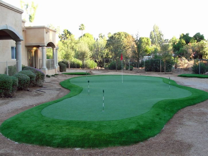 Fake Grass Laupahoehoe, Hawaii Home Putting Green, Backyard Landscaping