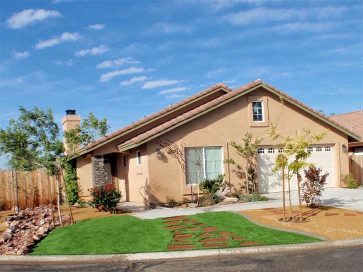 Plastic Grass Puako, Hawaii Landscape Rock, Front Yard Landscaping Ideas