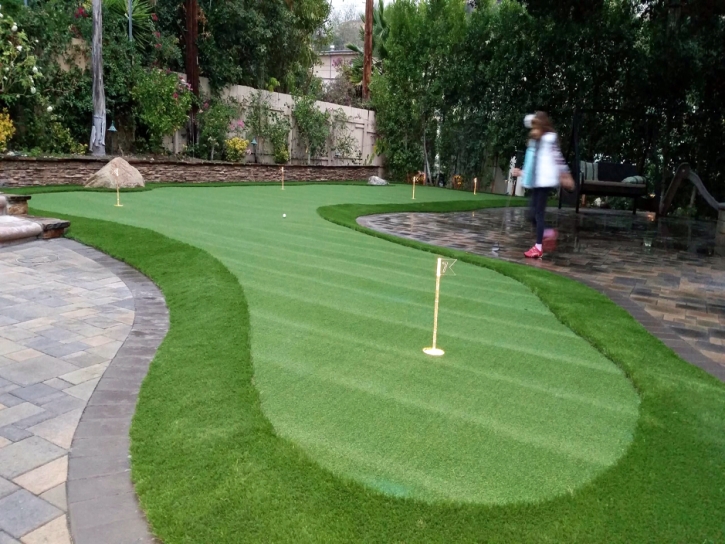 Synthetic Lawn Pearl City, Hawaii Putting Green Carpet, Backyard Garden Ideas